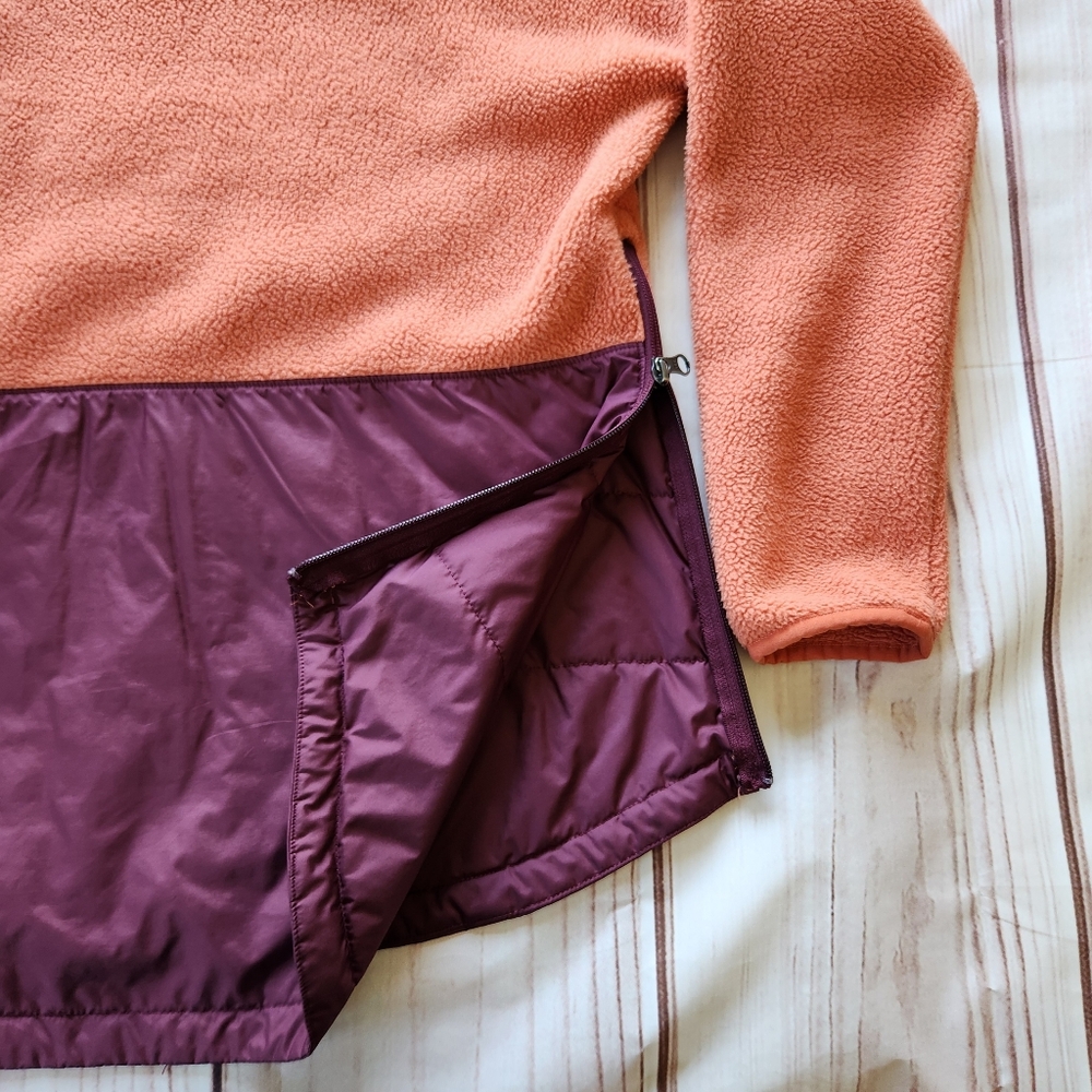 **SOLD** North Face "Riit Pullover" Fleece Sweatshirt Mock Neck Burnt Orange L - Picture 5 of 12